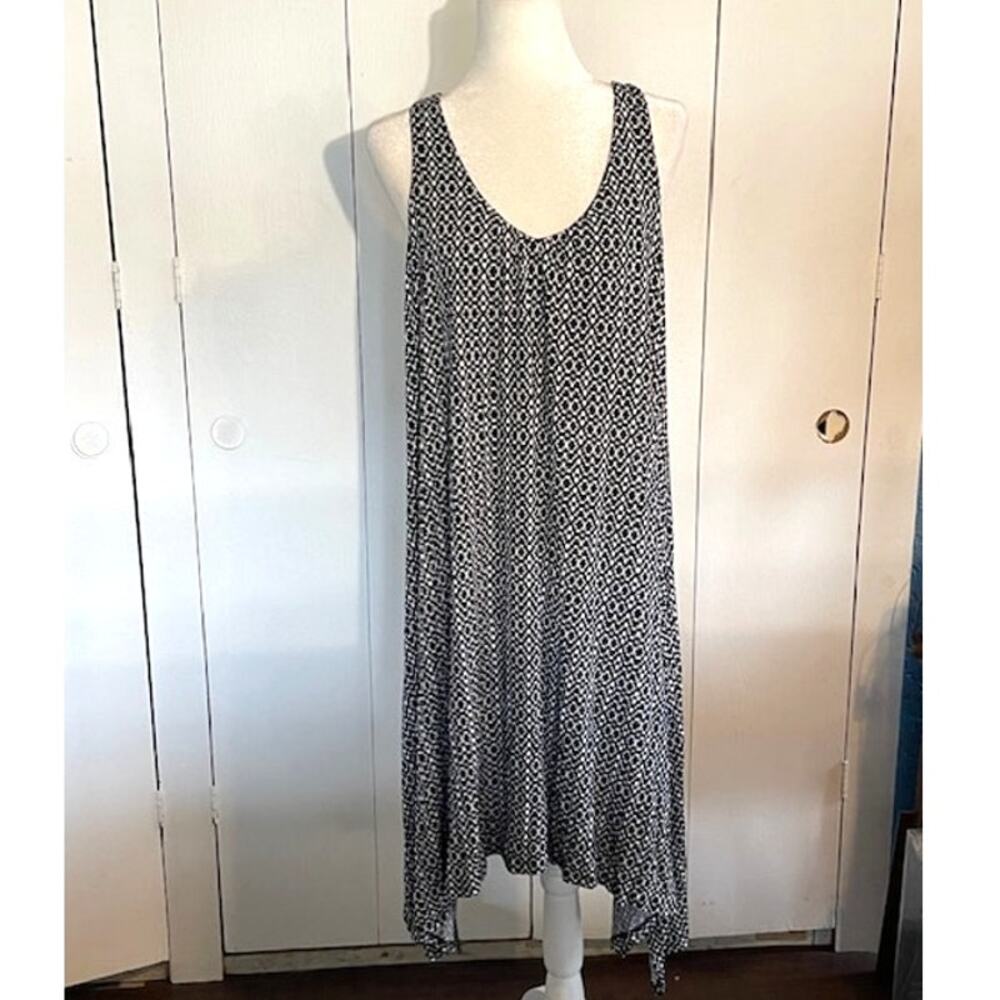 Anne Klein‎ Women's Size Medium Sleeveless Knit Sundress Handkercheif Hem